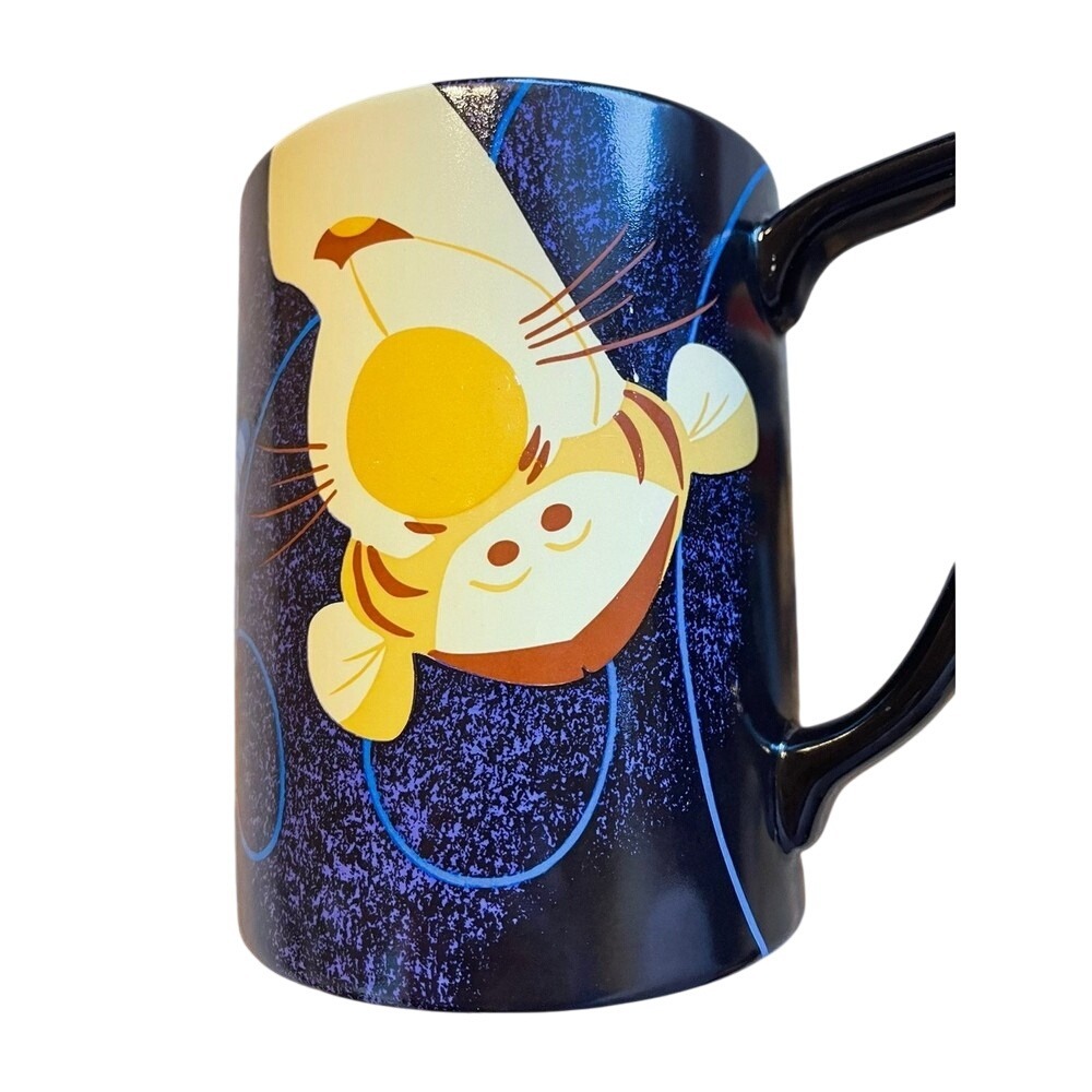 Disney Winnie the Pooh Tigger Coffee Mug Cup Blue Splatter Unique
